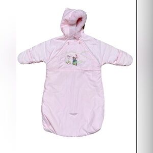 Vintage Beatrix Potter By Quiltex Baby Bunting Jacket Coat Bunny Embroidered 80s